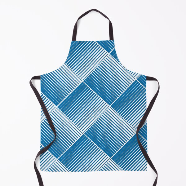 Item preview, Blue and White Square Mosaic Stripe Pattern Inspired by 2022 Trending Color - Hue - Shade Pantone Indigo Bunting 18-4250 designed and sold by ColorOfTheYears.
