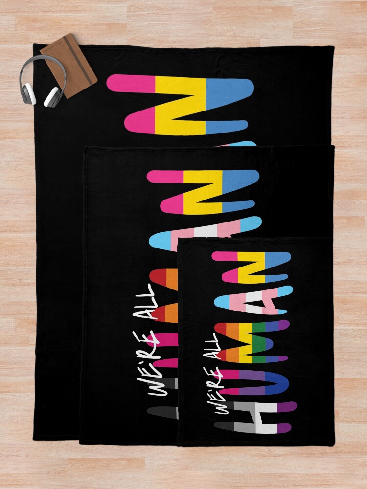 Alternate view of Human_handwritten, various flags 1 Throw Blanket