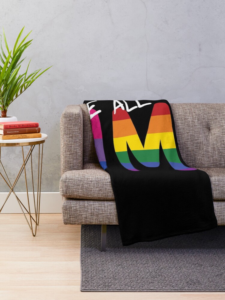 Alternate view of Human_handwritten, various flags 1 Throw Blanket