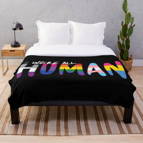 Human_handwritten, various flags 1 Throw Blanket