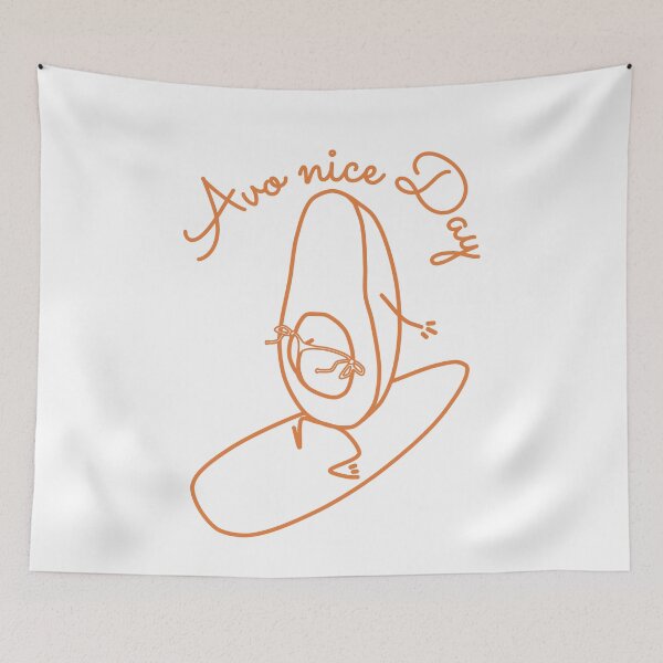 Item preview, Funny Avocado Surfing Doodle - Funny Food Quotes designed and sold by ViewerEqualsPhoton.