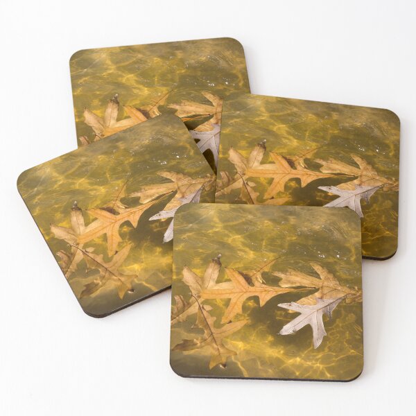 Item preview, Liquid Gold Fall - Oak Leafs Floating in a Fountain designed and sold by Georgia Mizuleva.