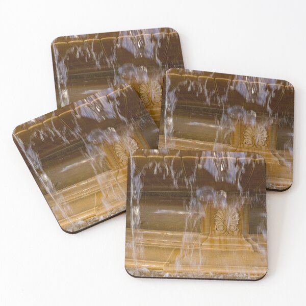 Item preview, Buttery Golden Marble Through Ripping Water Curtains - Take Two designed and sold by Georgia Mizuleva.