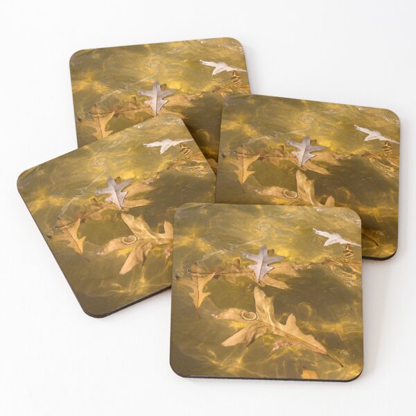 Item preview, Gold Fall - Oak Leaves Floating in a Fountain designed and sold by Georgia Mizuleva.