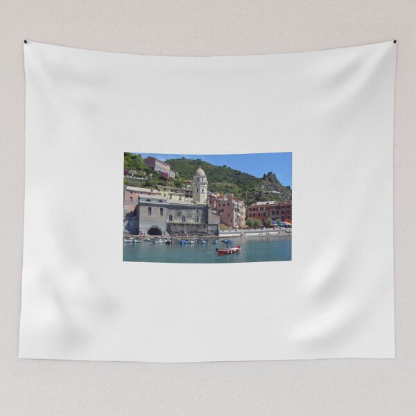 Item preview, Boats on the coast of Vernazza, Vulnetia, a small town in province of La Spezia, Liguria, Italy. It is one of the lands of Cinque Terre, UNESCO World Heritage Sit designed and sold by oanaunciuleanu.