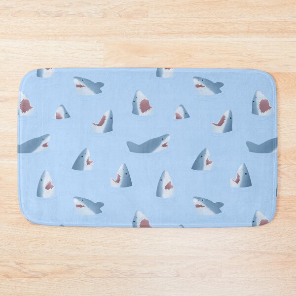 Item preview, shark attack pattern (periwinkle) designed and sold by tandemsy.