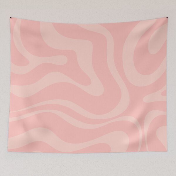 Item preview, Double Pink Retro Modern Liquid Swirl Abstract Pattern Square designed and sold by kierkegaard.