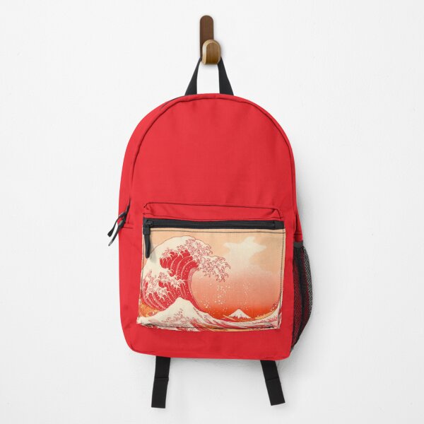 Item preview, Red The Great Wave off Kanagawa or Under the Wave off Kanagawa designed and sold by ellebackup.