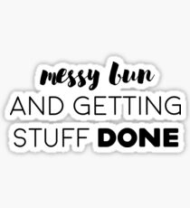 Messy bun Sticker