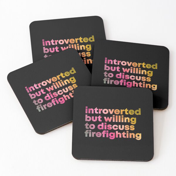 Item preview, Firefighter Design Introverted but willing to discuss Firefighting in Watercolo| Perfect Gift For you and friends designed and sold by luconats.