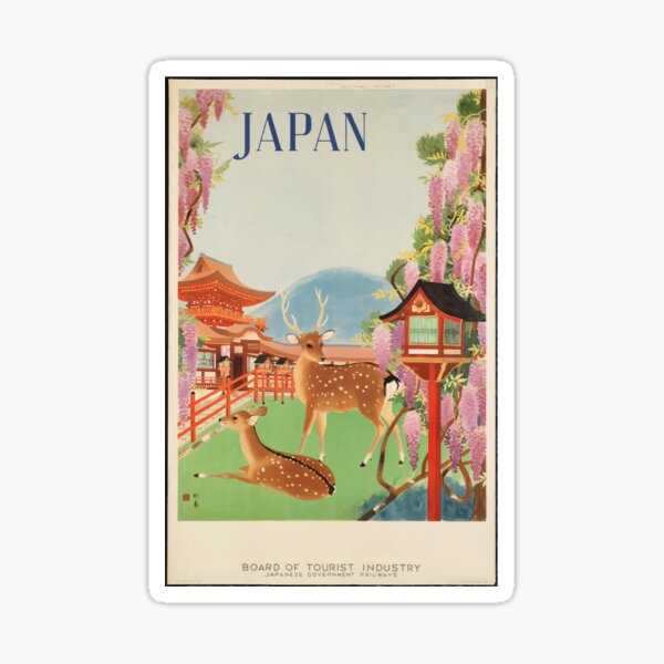 Item preview, Deer of Nara at Temple designed and sold by PrintingZen.