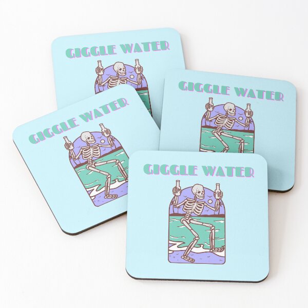 Item preview, Retro Skeleton Dancing Quote Giggle Water Print designed and sold by zuviii.