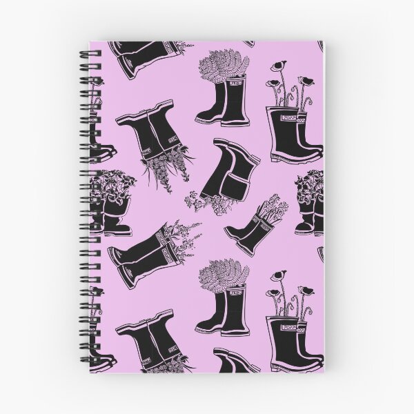 Item preview, Fireweed Black Lineart Rain Boot designed and sold by Krystal  Thomas.
