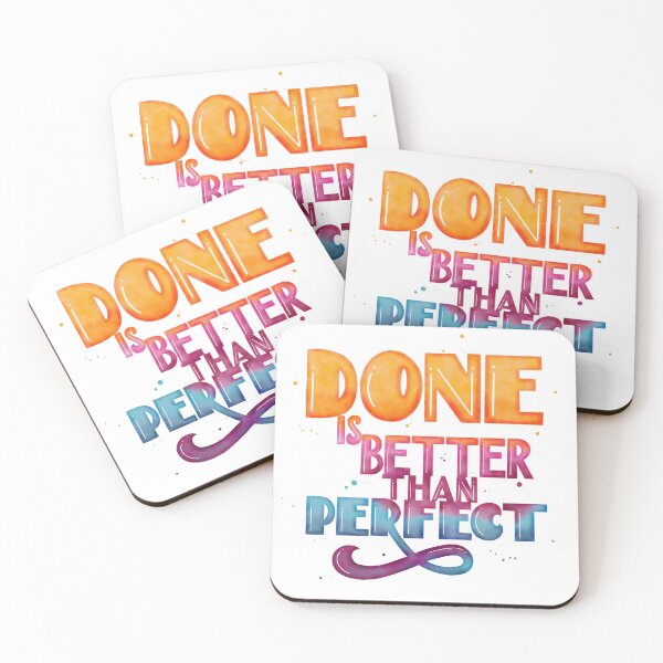 Item preview, Done is Better than Perfect Motivational Statement No Perfection Any More Do it designed and sold by Sandra Brezina.