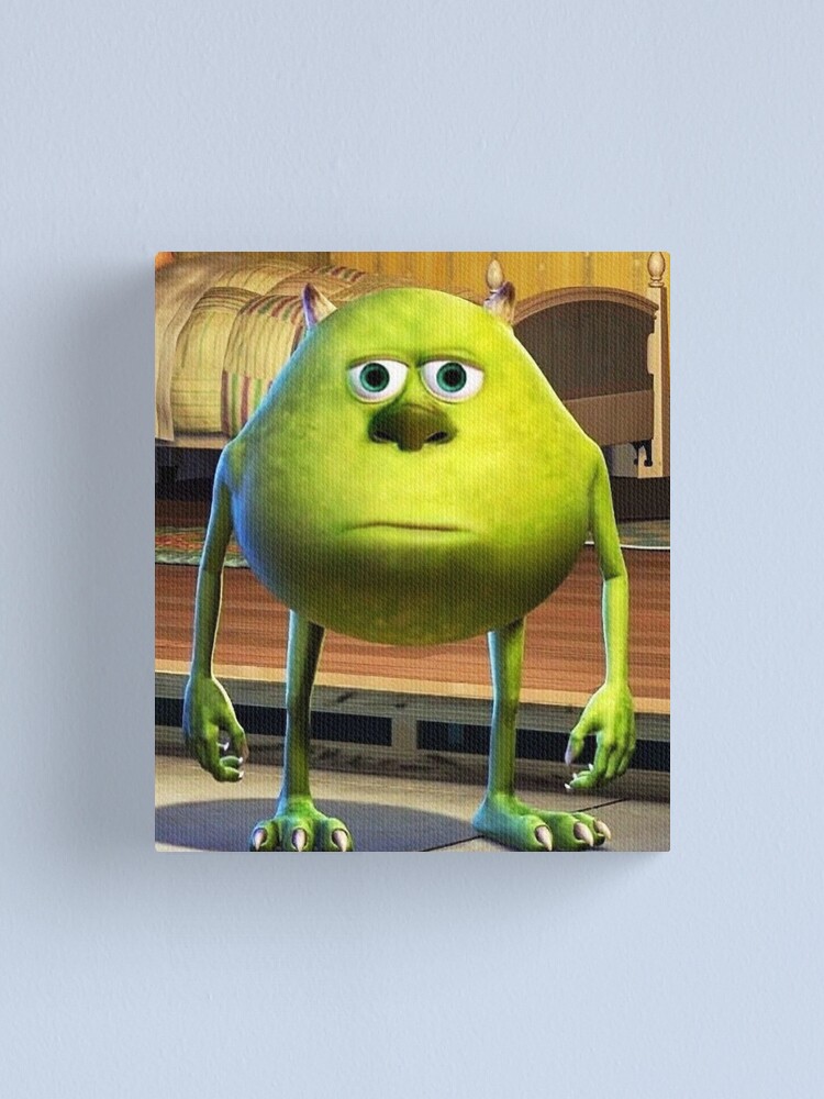 "mike wazowski meme funny two eyes " Canvas Print for Sale by funtheory