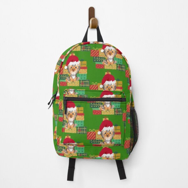 Item preview, Yorkie with Christmas red hat designed and sold by Lizreed1827.