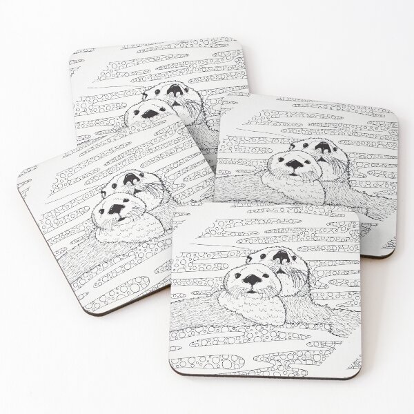 Item preview, Sea Otter Mom and Pup  designed and sold by courtneyjart.