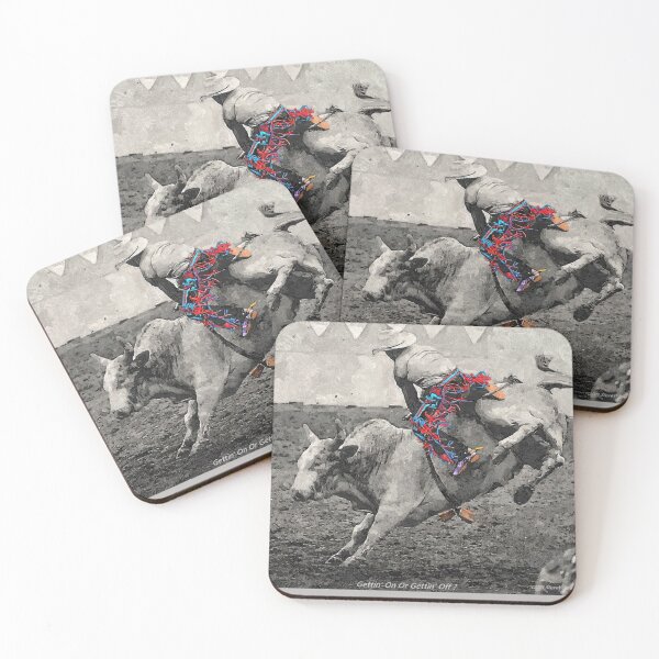 Item preview, Cowboy Dilemma:Gettin' on or Gettin' off? Steve Yellowbear Fine Rodeo Art 2021 designed and sold by SteveYellowbear.