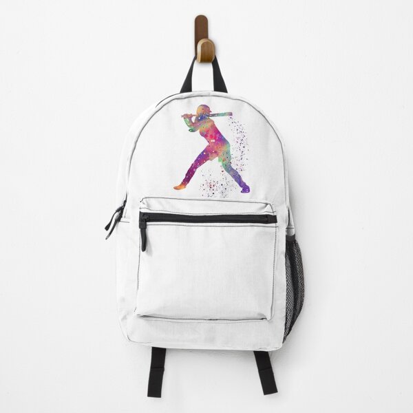 Item preview, Baseball Batter Girl Colorful Watercolor Silhouette designed and sold by LotusGifts.