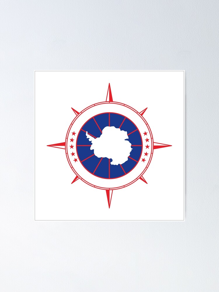 "Antarctica Compass" Poster for Sale by Heatgutsman Redbubble