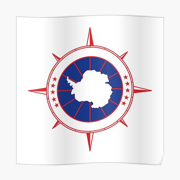 "Antarctica Compass" Poster for Sale by Heatgutsman Redbubble