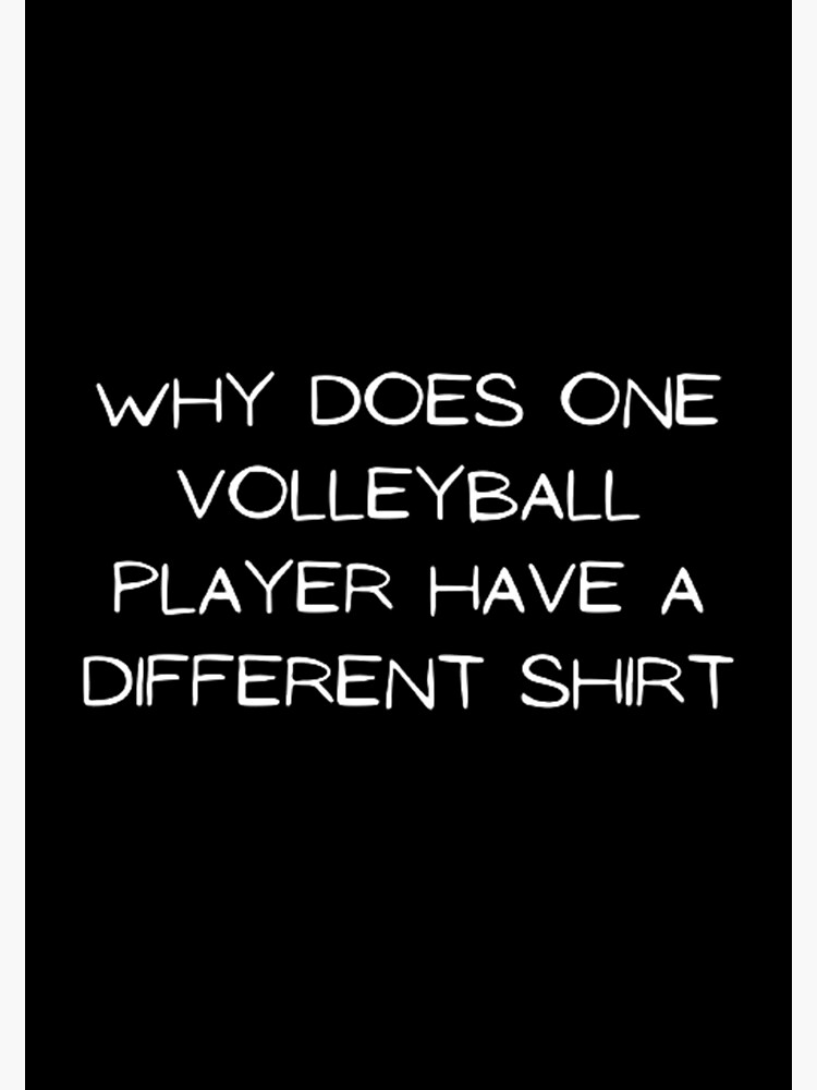 "Why Does One Volleyball Player Have A Different" Poster by Artistive