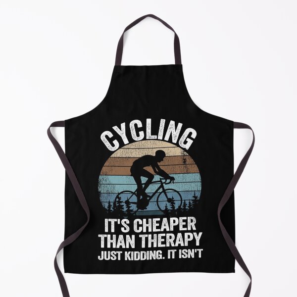Item preview, Cycling Is Cheaper Than Therapy Joke Funny Cyclist Gift Biking designed and sold by Stronzi.