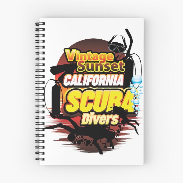 Aperçu de l'œuvre PLONGEURS SOUS-MARINE VINTAGE SUNSET CALIFORNIA créée et vendue par RIGHTCHUS.