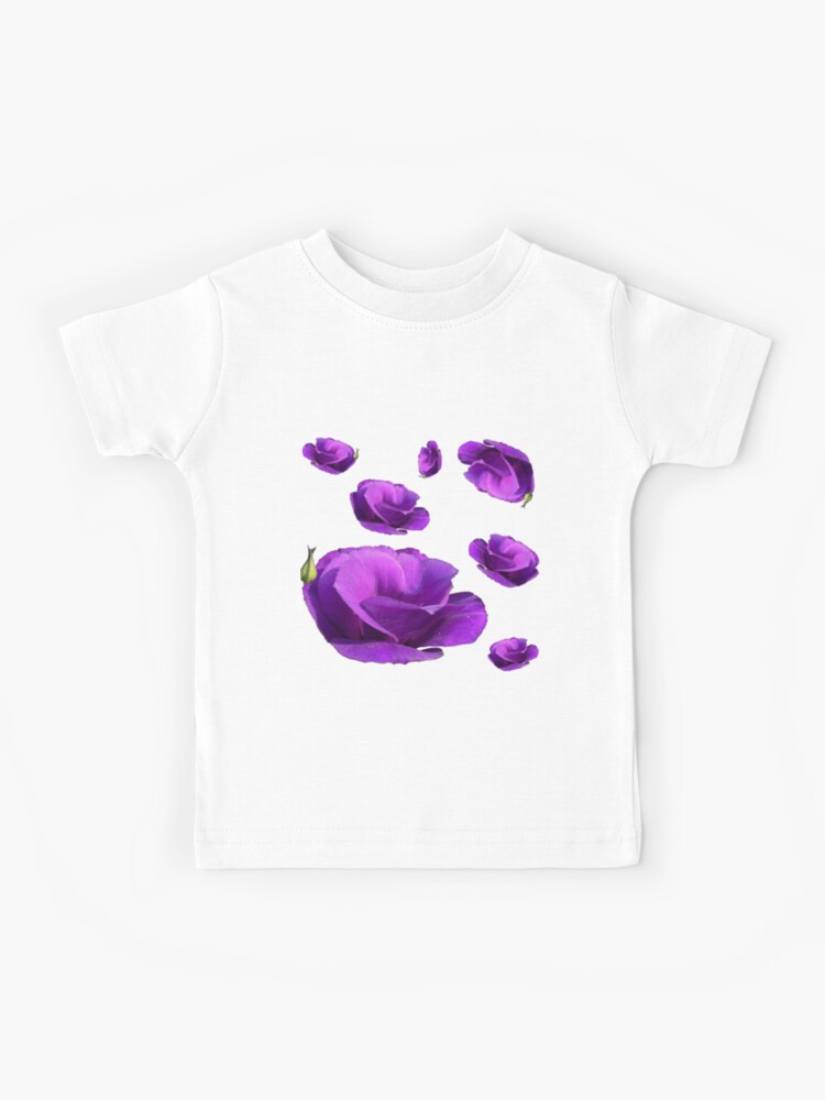 Camiseta para niños «Patrón de flor morada con fondo beige» de  PurpleClouds26 | Redbubble