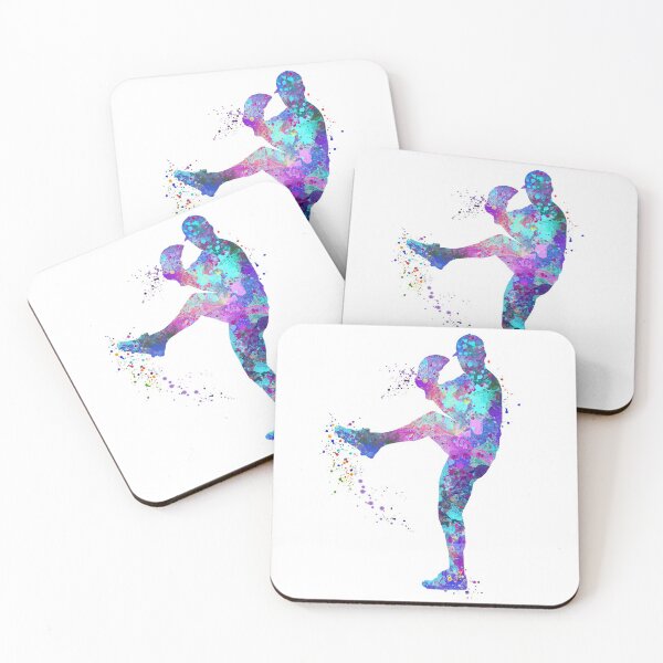 Item preview, Baseball Pitcher Boy Watercolor Softball Gift designed and sold by LotusGifts.