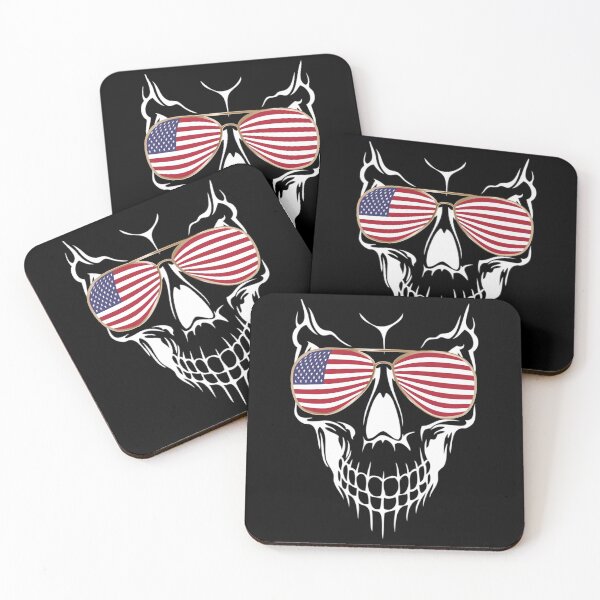 Item preview, American Flag Skull with American Flag Sunglasses  designed and sold by LEGACY10.