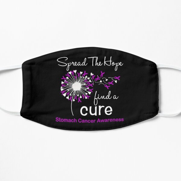 Spread The Hope Find A Cure Stomach Cancer Awareness Flat Mask