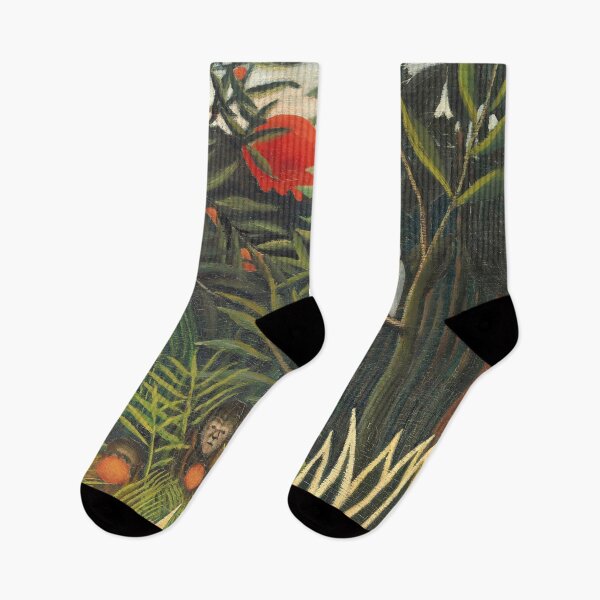 Item preview, Monkeys And Parrot In Forest By Henri Rousseau designed and sold by JDesigningMO.