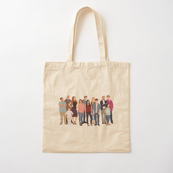 Modern Family Cast Drawing Cotton Tote Bag