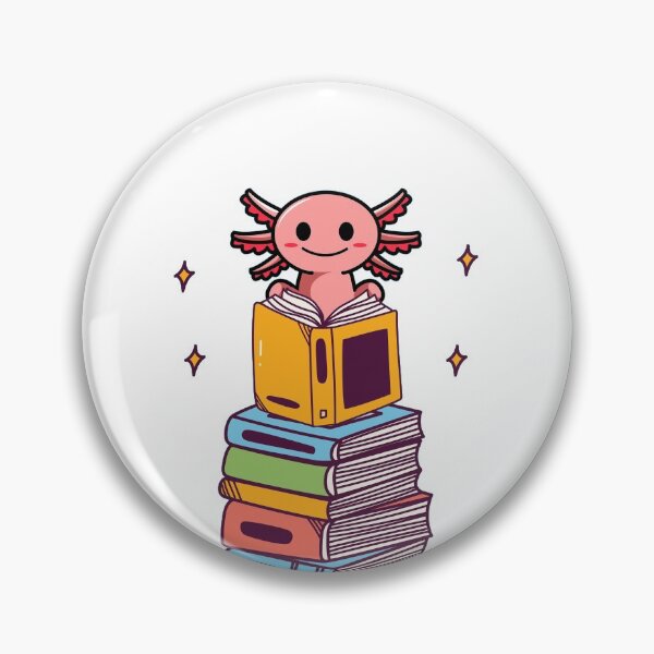 Item preview, Axolotl Sitting On A Pile of Books designed and sold by seagullz.