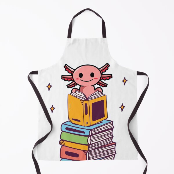 Item preview, Axolotl Sitting On A Pile of Books designed and sold by seagullz.