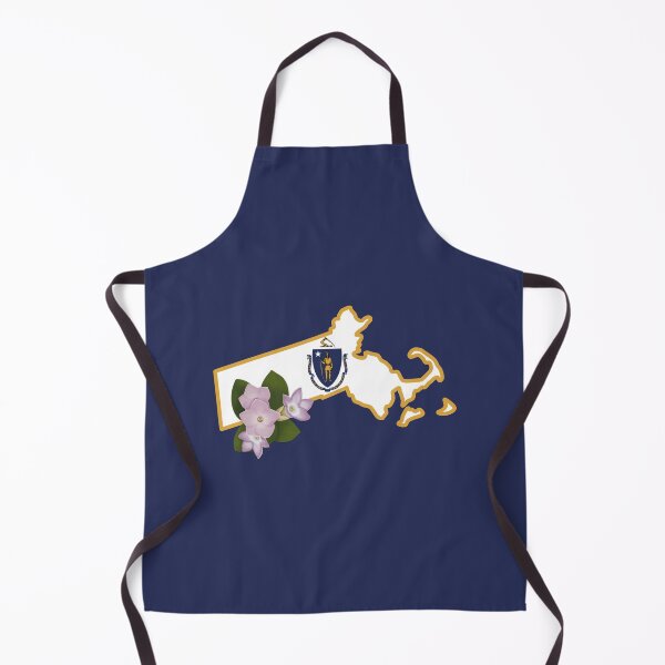 Item preview, State of Massachusetts Flag with State Flower Mayflower designed and sold by Gsallicat.