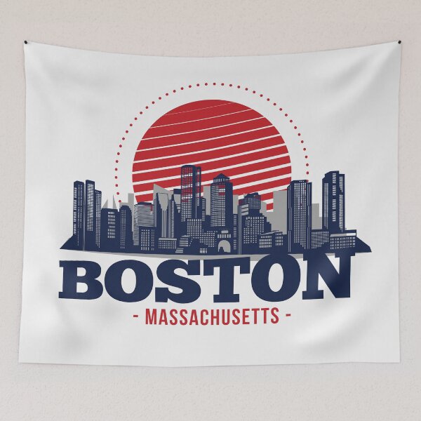 Item preview, Retro Boston, Massachusetts Skyline designed and sold by SLAG-Creative.