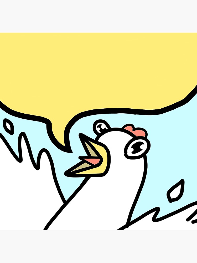 “Chicken Screaming” Sticker for Sale by fortwas | Redbubble