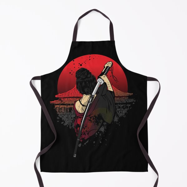 Item preview, Samurai woman warrior Japan Bushido sword assassin graphic designed and sold by brunsch-print.