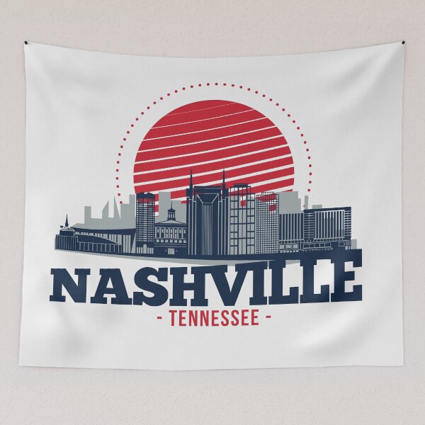 Item preview, Retro Nashville, Tennessee Skyline designed and sold by SLAG-Creative.