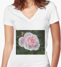 Blushing Pink Iceberg Women's Fitted V-Neck T-Shirt