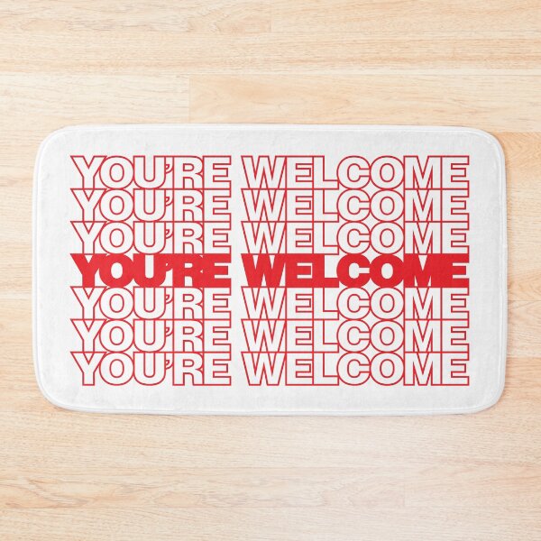 Item preview, You're Welcome - Funny Shopping Bag Design designed and sold by Anonymouse Apparel.