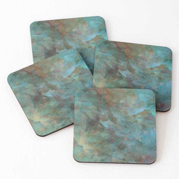 Item preview, Green Abstract Painting with Turquois Shades and Highlights  designed and sold by MyColorfulDream.