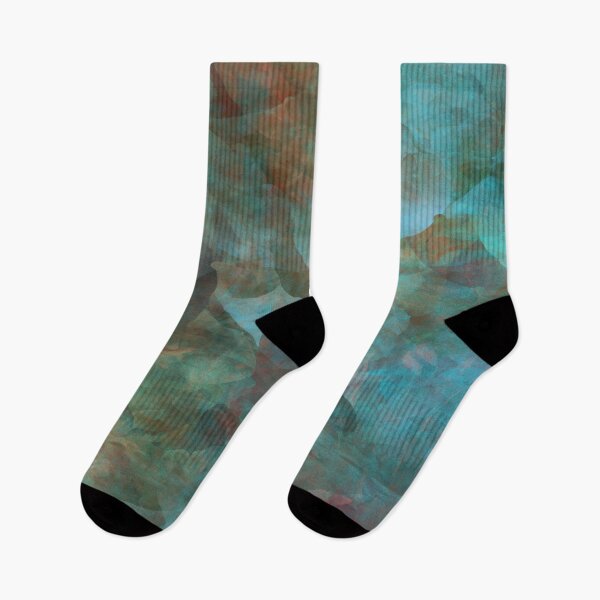Item preview, Green Abstract Painting with Turquois Shades and Highlights  designed and sold by MyColorfulDream.