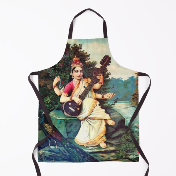 Item preview, Goddess Saraswati By Raja Ravi Varma designed and sold by JDesigningMO.