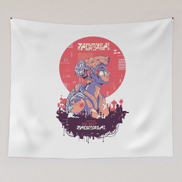 Item preview, Cyberpunk Boy purple Ilustration designed and sold by TRIBExSPACE.