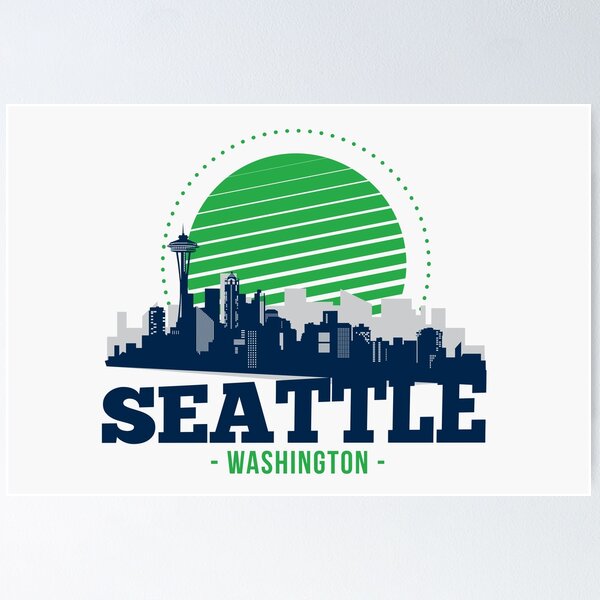 Item preview, Retro Seattle, Washington Skyline designed and sold by SLAG-Creative.