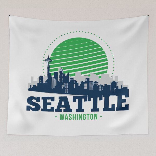 Item preview, Retro Seattle, Washington Skyline designed and sold by SLAG-Creative.
