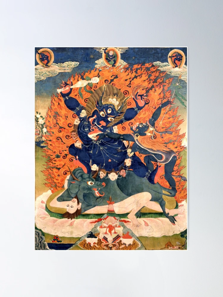 Yama Dharmaraja Buddhist Deity Print Poster